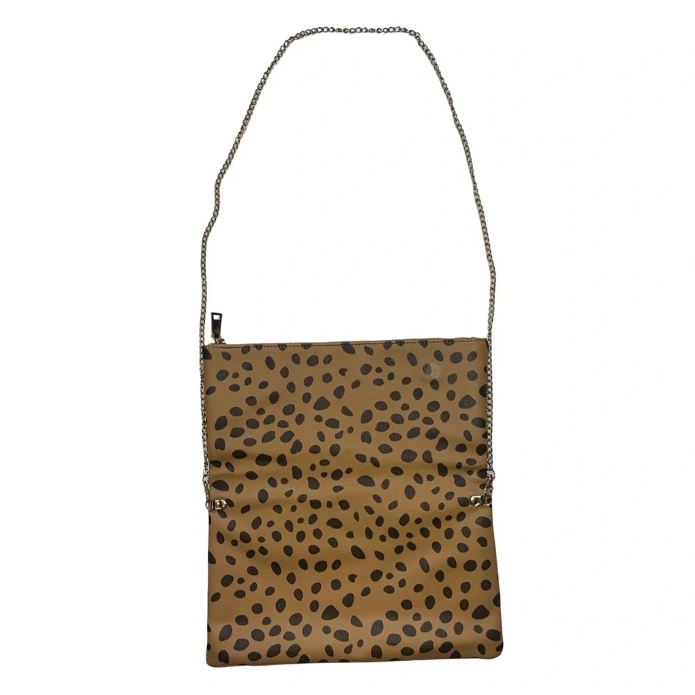 Cheetah Print Over the Shoulder / Cross Body Bag with Chain Strap
